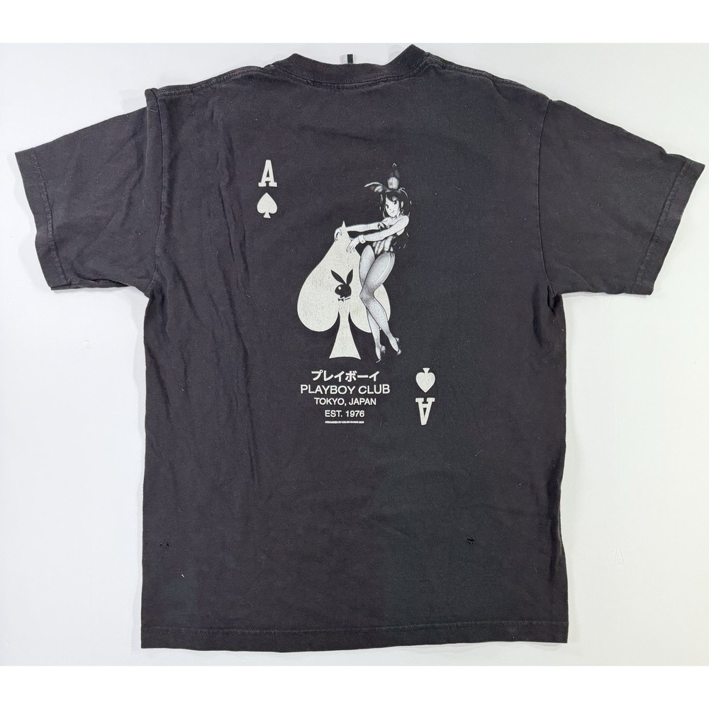 Playboy Club Tokyo Japan Ace Bunny Girl Tee Faded Black Men M